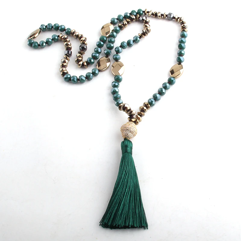 Модные богемные этнические ювелирные изделия с кристаллами/гематита длинные