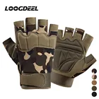 Тактические перчатки с открытыми пальцами looggolf, износостойкие АМОРТИЗИРУЮЩИЕ НЕСКОЛЬЗЯЩИЕ перчатки для активного отдыха, альпинизма, походов, велоспорта