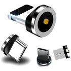 Круглый Магнитный штекер Micro USB C  Type C  8 Pin для iPhone адаптер USB Магнитный штекер зарядного устройства Быстрая зарядка (только магнитный штекер)