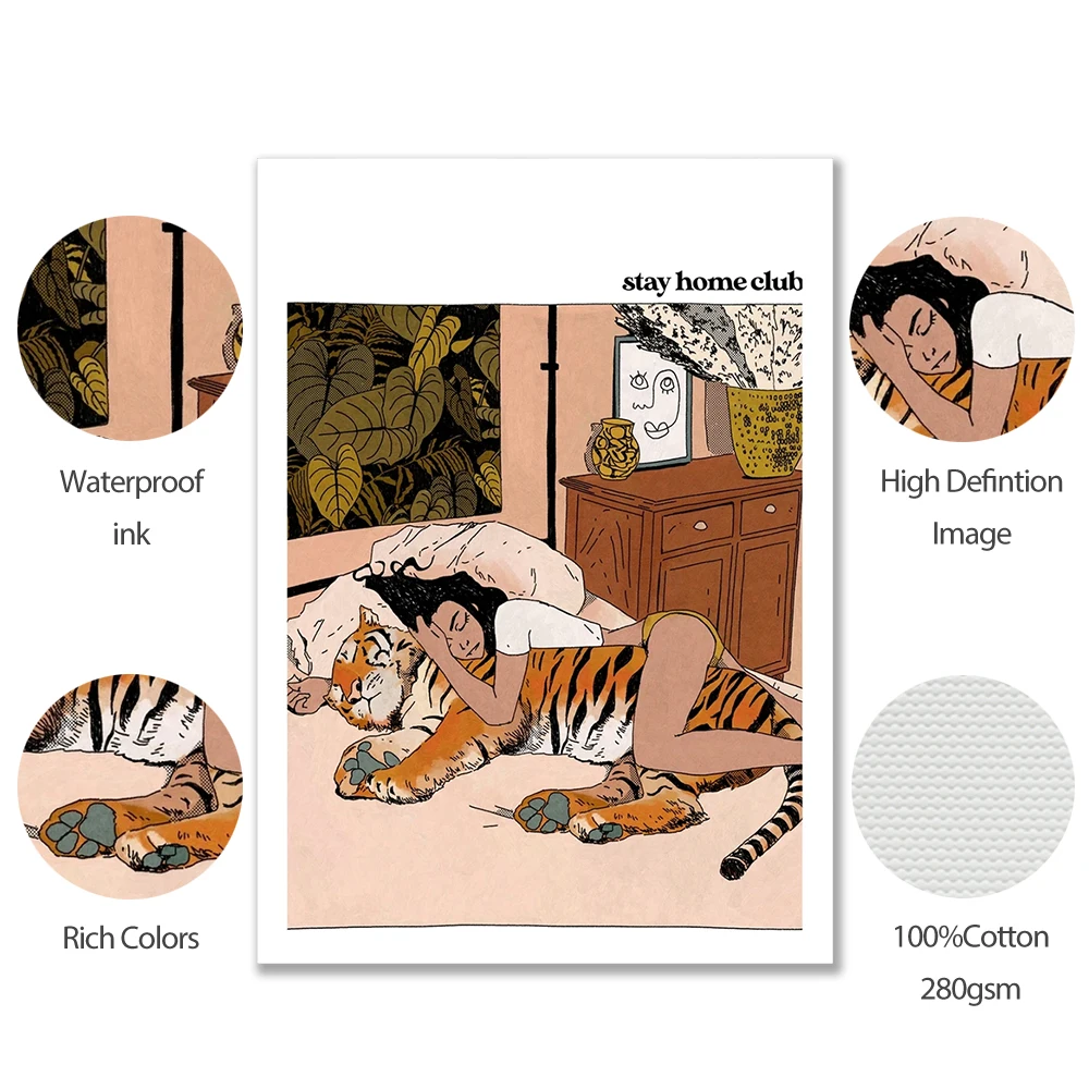 Абстрактная Скандинавская детские брюки с тигровым анимальным изображение Muralla