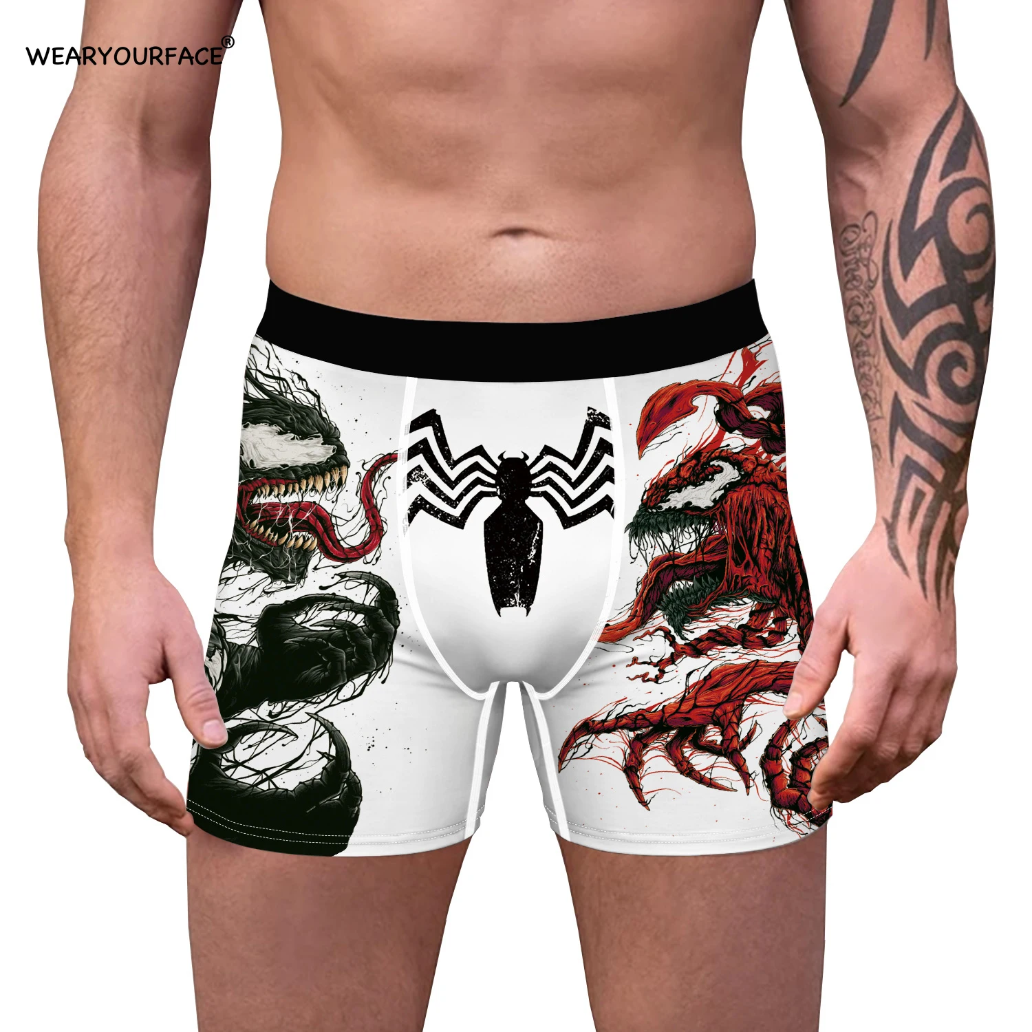 Человек паук 3D принтованные Мужские дышащие боксеры для мужчин трусы комфорт
