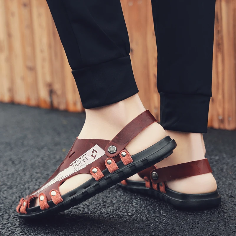 

Кожаные мужские сандалии, резиновые мужские сандалии, мужские кожаные мужские сандалии, мужские сандалии