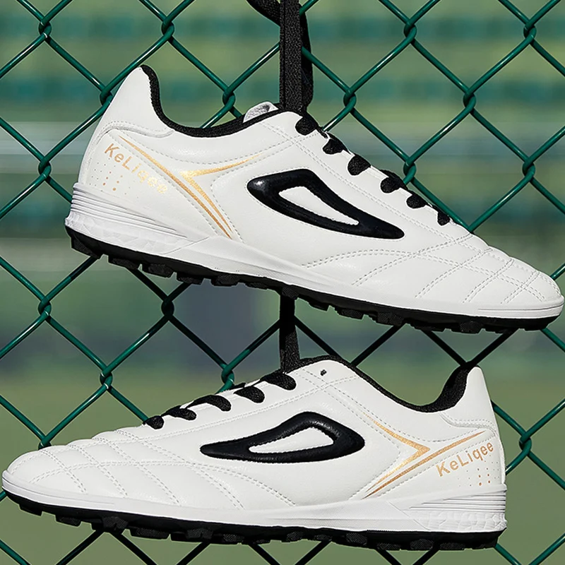 

men Professional Soccer Shoes Long Spikes TF High Ankle Football Boots kids Outdoor Grass Cleats Soccer Shoes