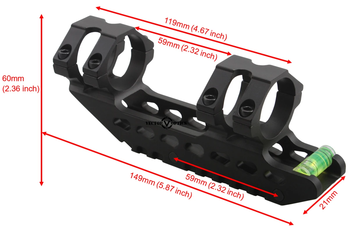 Векторная оптика 30 мм цельный прицел ACD Riflescope крепление для прицела анти косяк устройство пузырьковый уровень 150 мм Длина Пикатинни Крепление