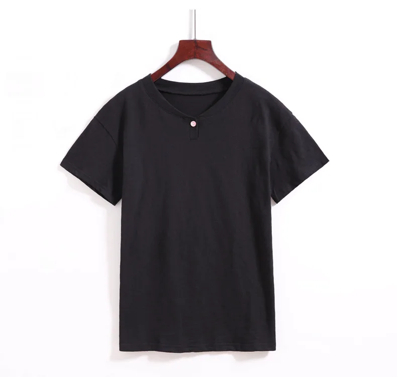 

Women's fashion soft casual breathable cotton short sleeve T-shirt