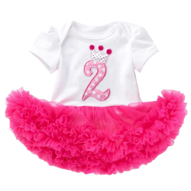 

Children 2nd Birthday Outfit for Baby Girl Clothes Toddler One Piece Lace Tutu Petti Romper Dress Infant Jumpsuit Kids Overalls