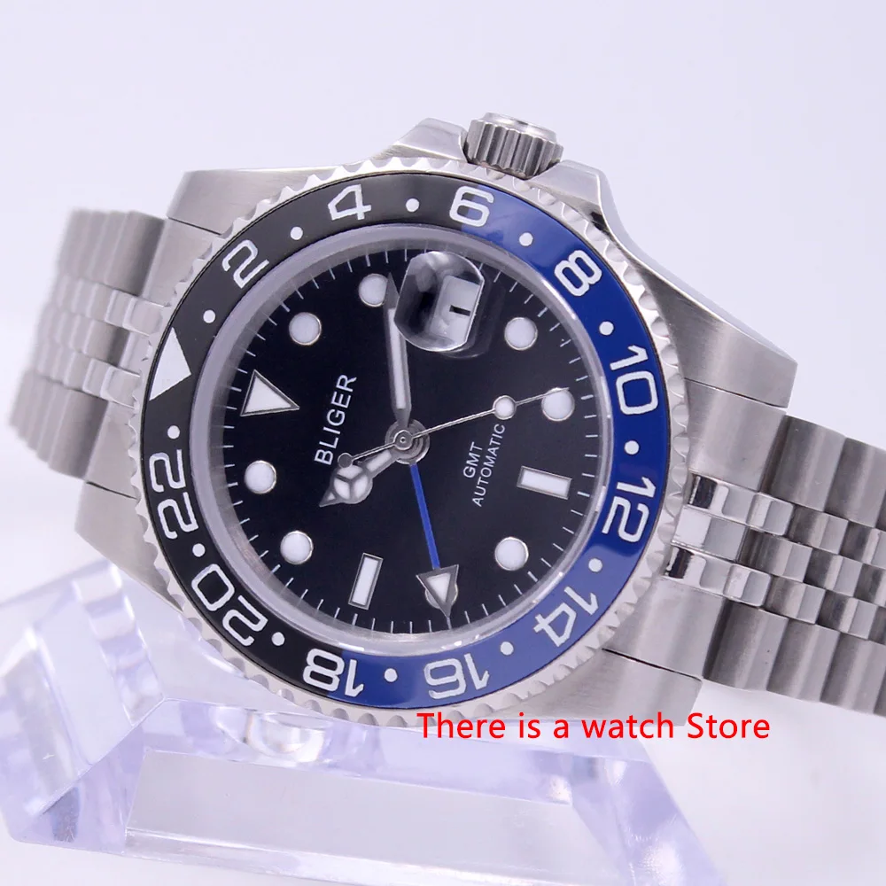 Часы мужские механические с сапфировым стеклом 40 мм|Мужские часы| |