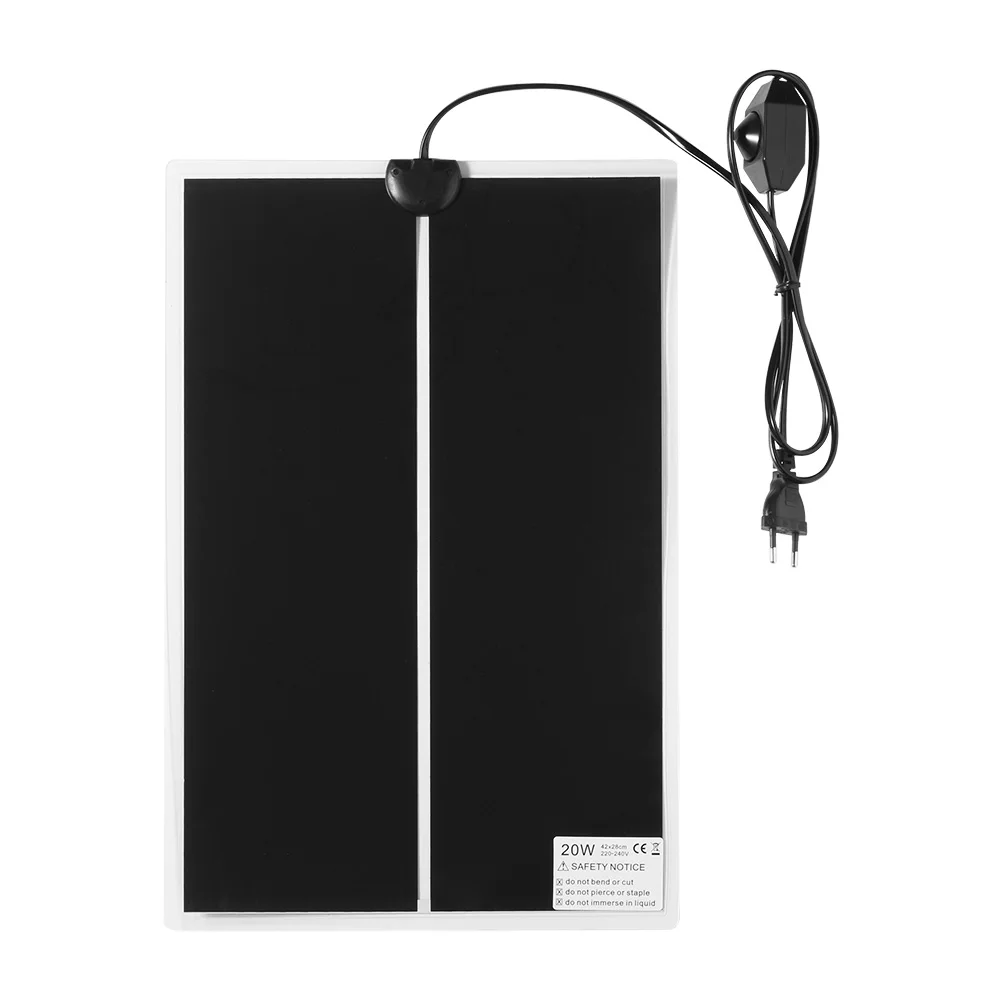 20W 42x28cm Рептилия тепла коврик инкубатор ПЭТ-грелка для домашних животных для вивария для рептилий террариум теплый, с подогревом с термостат контроллер 14/20/28/35/45 Вт - Цвет: 20W 42x28cm