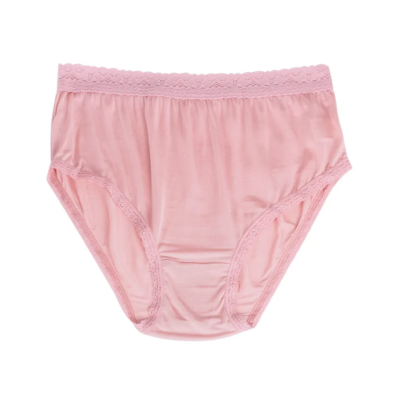 Женские кружевные трусики из 100% натурального шелка со средней посадкой нижнее