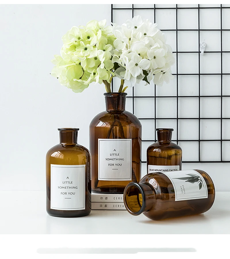 Прозрачная ваза с ярлыком для ВАЗ Скандинавская простая декоративная широким