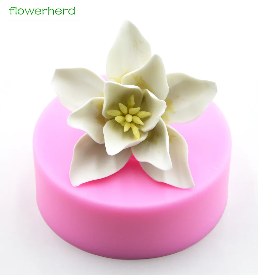 Большой магнолии силиконовый 3D мыло формы цветок завод ручной работы