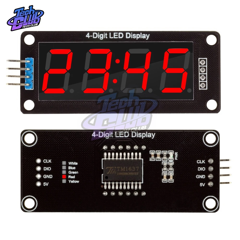 4-значный светодиодный дисплей 0 56 дюйма трубка с 7 сегментами часов модуль