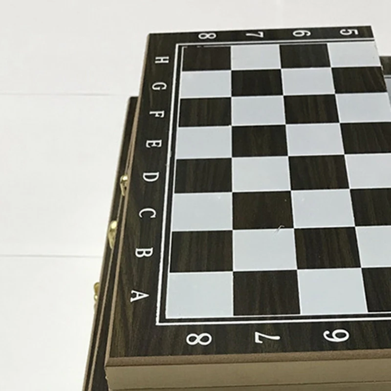 

Wooden 3 in 1 Chess Checkers Backgammon Board Game