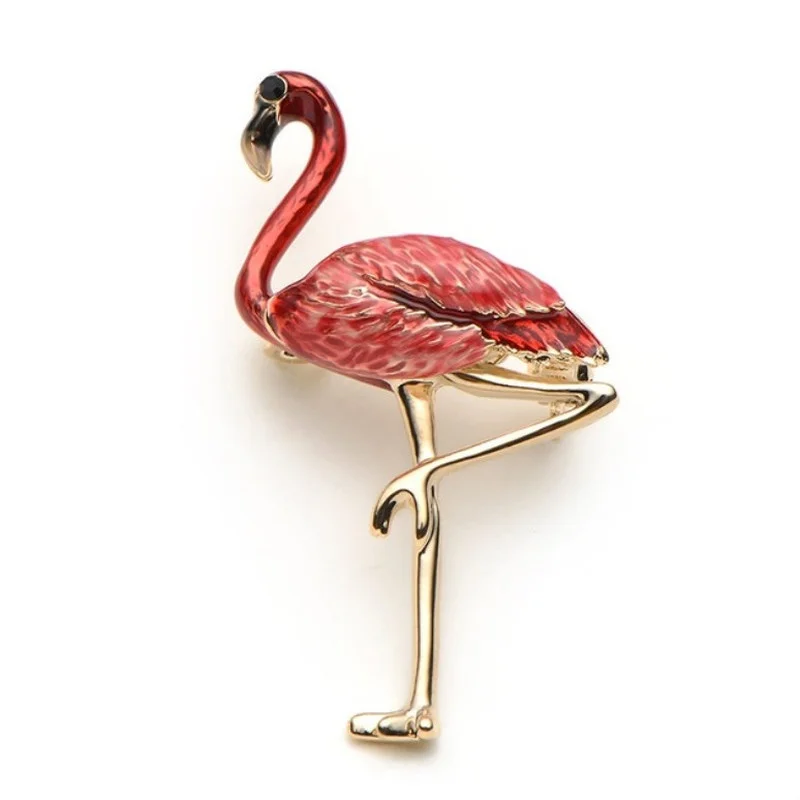 

Elegant Flamingo Brooch Pin for Women Creative Personality Jewelry Gift
