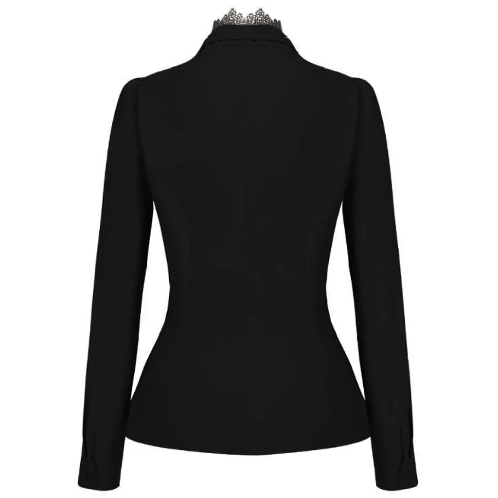 Женский офисный блейзер с карманами повседневный однотонный Блейзер на одной