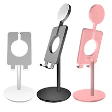Live Broadcast Stand for Live Stream Video Makeup Cell Phone Stand Dimmable LED Light  Phone Holder with Light