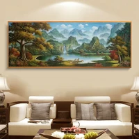 5d new ab diamond painting large size forest trees full square round diamond embroidery waterfall lake cross stitch mosaic decor