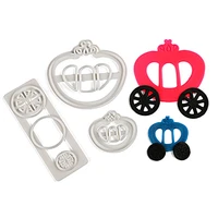cake decorating tools 3pcs princess and carriage cookie cutter mold pumpkin shape biscuit baking fondant kitchen accessories