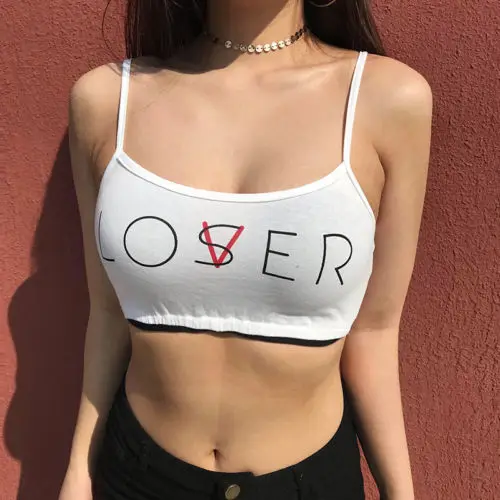 Летний женский сексуальный укороченный розовый топ майка без рукавов с надписью