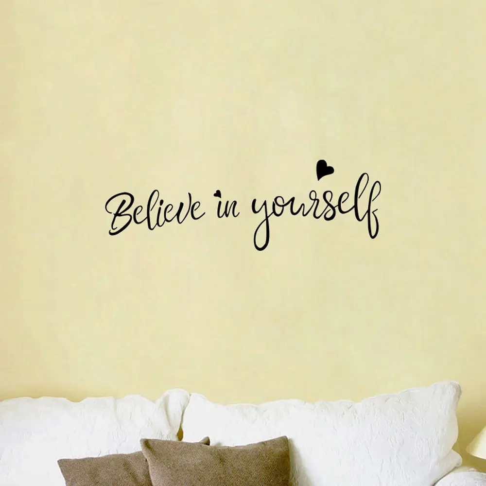 Поверьте в себя настенные наклейки вдохновляющие цитаты пословицы наклейка