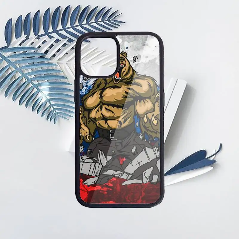 

Russian Flag bear eagle flag Phone Case PC for iPhone 11 12 pro XS MAX 8 7 6 6S Plus X 5S SE 2020 XR Luxury brand shell funda