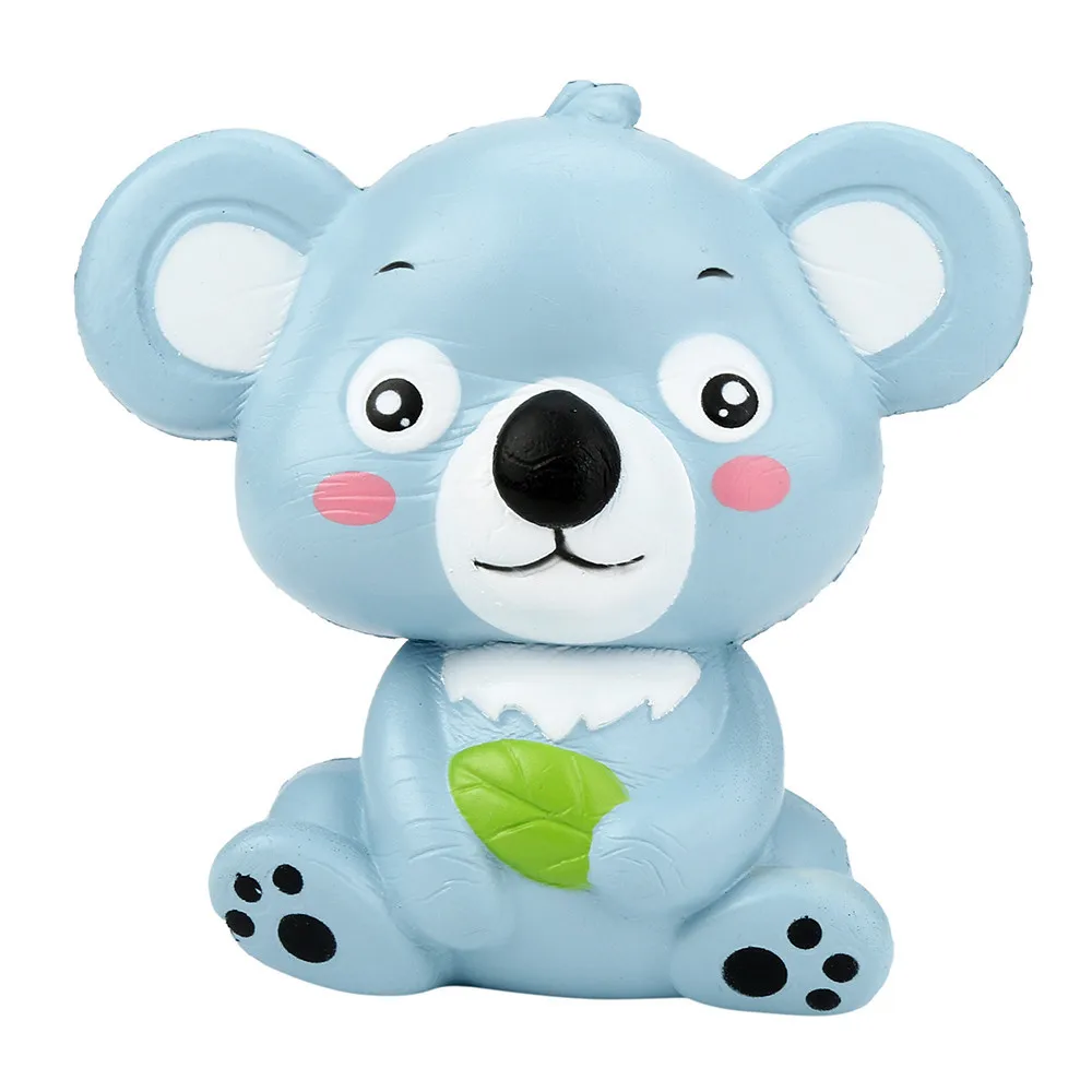 Figura de Koala perfumada a presi&oacute;n para ni&ntilde;o, juguete de alivio de presi&oacute;n, correa de elevaci&oacute;n lenta para chico juguete para regalo, azul, 12cm-0