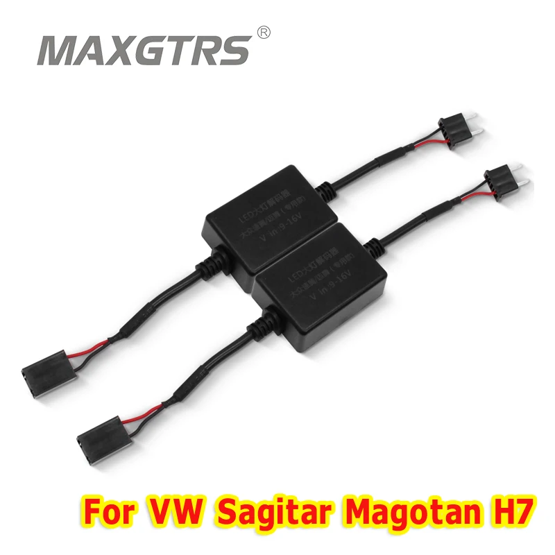 2x супер Canbus H7 адаптер для VW Magotan Sagitar BENZ C200 VOLVO EMC Предупреждение светодиодный