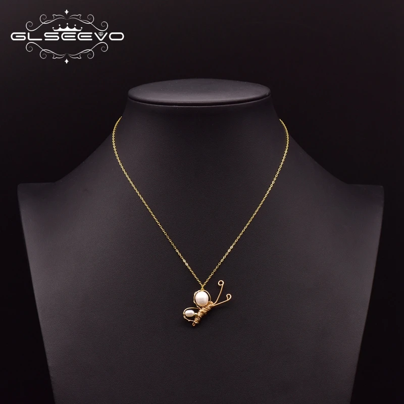 Оригинальное ожерелье GLSEEVO из натурального пресноводного жемчуга ручной работы