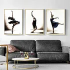 Настенный декор для танцевальной комнаты, танцующая девушка, танцовщица балета, фотография для спальни, йоги, студийный декор, картина, простая картина