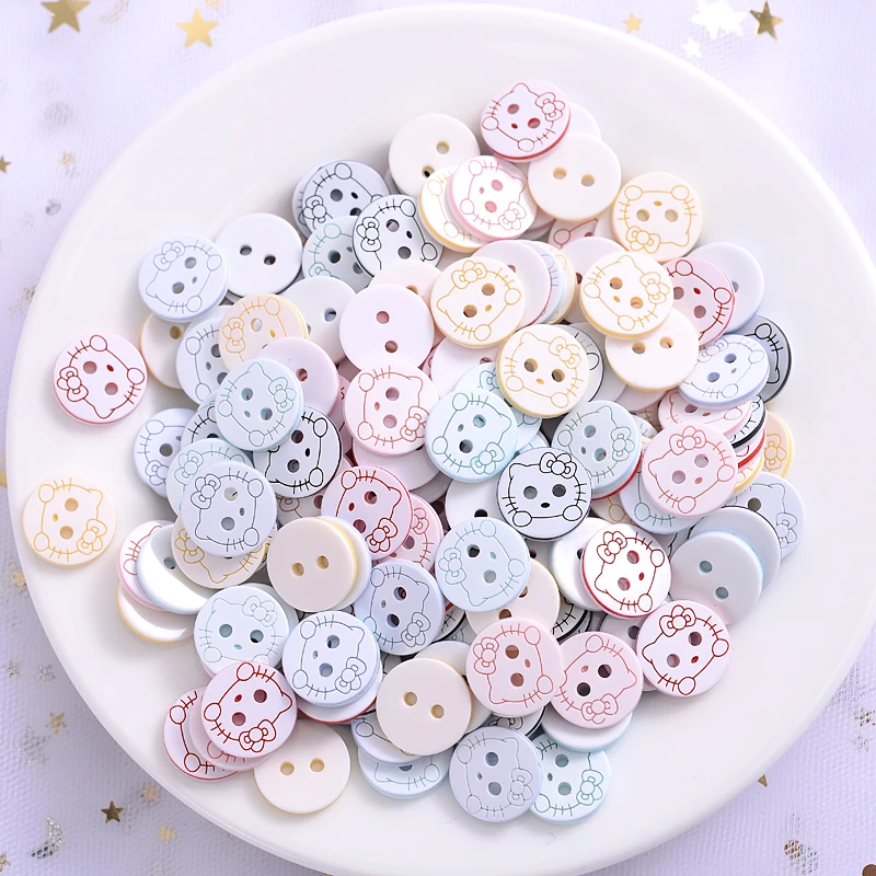 Пуговицы круглые из смолы для шитья 50 шт | Дом и сад