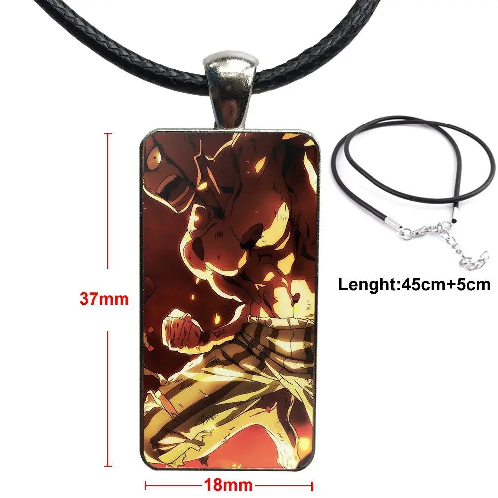 

Fashion Glass Cabochon Pendant Rectangle Necklace Choker Necklace Jewelry For Unisex Party Gift One Punch Man Saitama