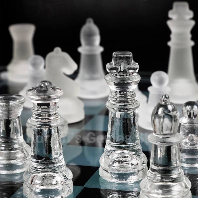 3 Sizes Crystal Chess Glass Board Games | Спорт и развлечения