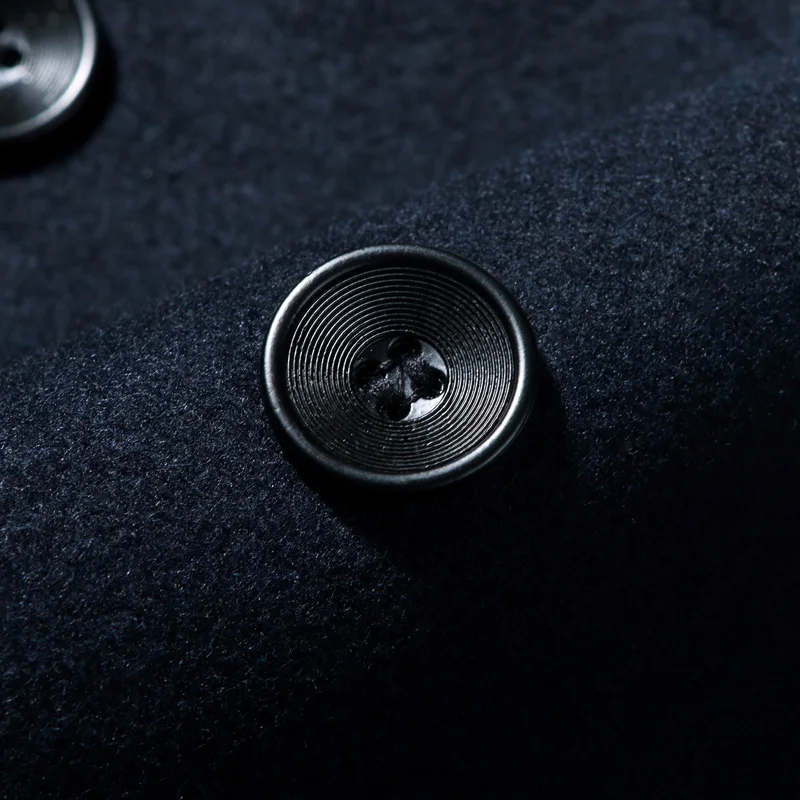 

2021 New Long Thick Wool Blouson Homme Hiver Elegant Single Breasted Winter Coat Men