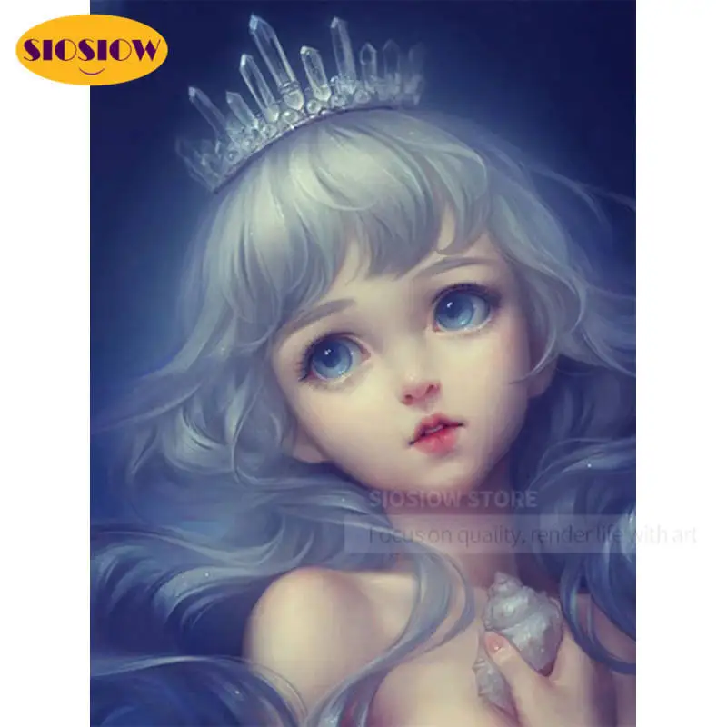 5D Алмазная мозаика &quotсделай сам&quot вышивка яркостью мультяшная девушка наборы