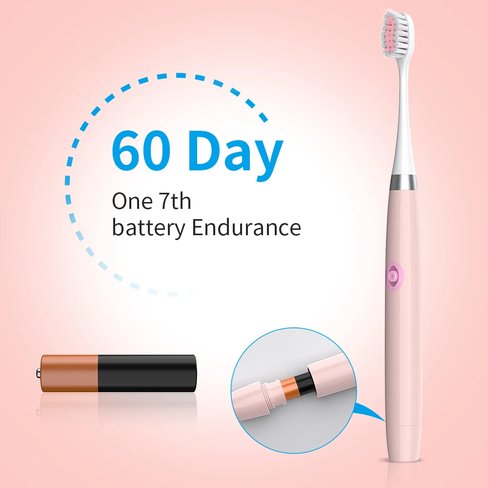 Электрическая зубная щетка с 3 головками на батарейках гигиена полости рта не