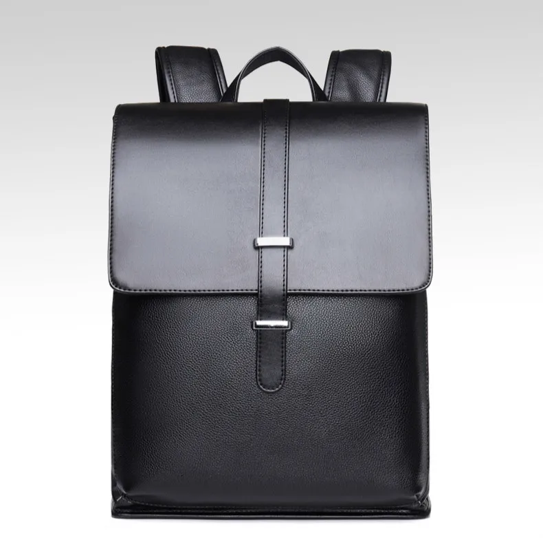 Мужской простой рюкзак высокого качества из натуральной кожи мужской Модная