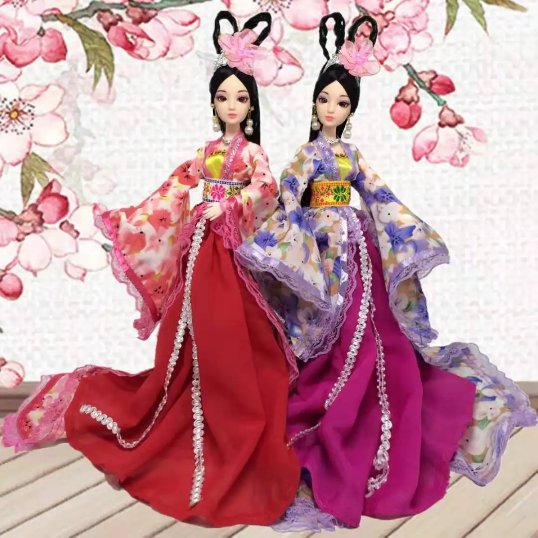 

Cosplay Ethnic Doll Dress For Barbie Clothes Chinese Ancient Costume Princess Party Gown For 30cm BJD Accessories Girls Toy 1/6