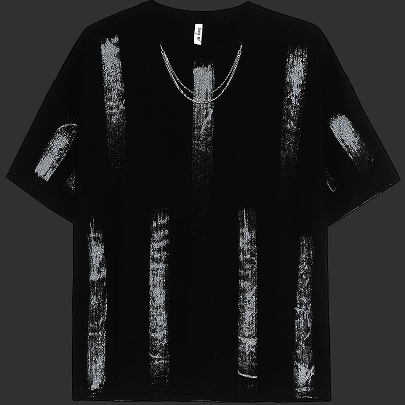 

Футболка мужская Светоотражающая в стиле Харадзюку, уличная одежда в стиле хип-хоп, топы большого размера с граффити, Повседневная рубашка, ...