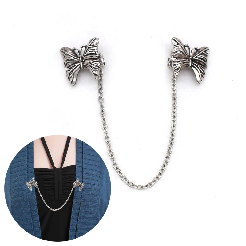 Для женщин Бабочка Форма свитер блузка с отложным воротником зажимы рубашка