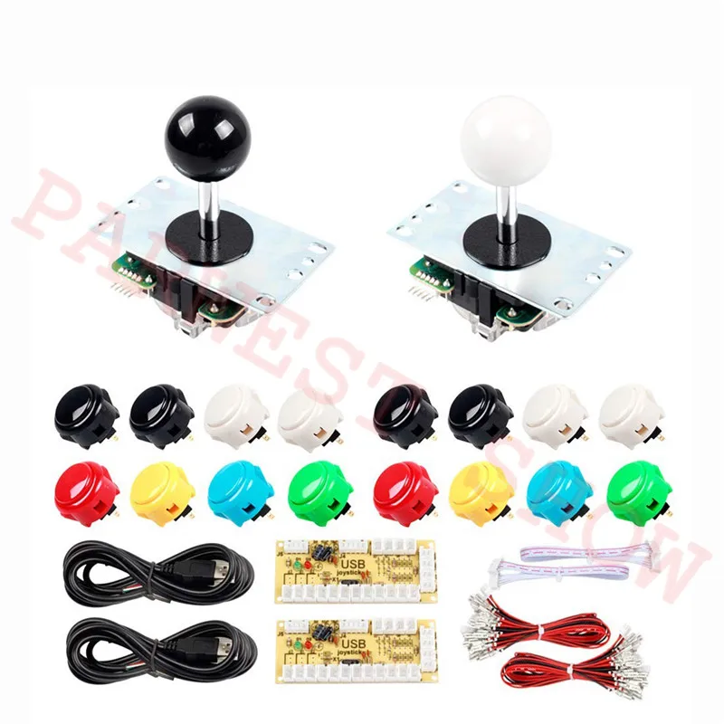 As picture show Классический 2 плеер оригинальная sanwa JLF-8YT sanwa Джойстик аркадный комплект DIY для ПК и Raspberry Pi ретро DIY проекты& Mame Jamma - Цвет: As picture show