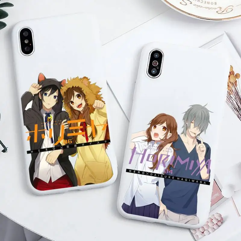 

Horimiya Anime Phone Case Candy Color for iPhone 11 12 mini pro XS MAX 8 7 6 6S Plus X 5S SE 2020 XR