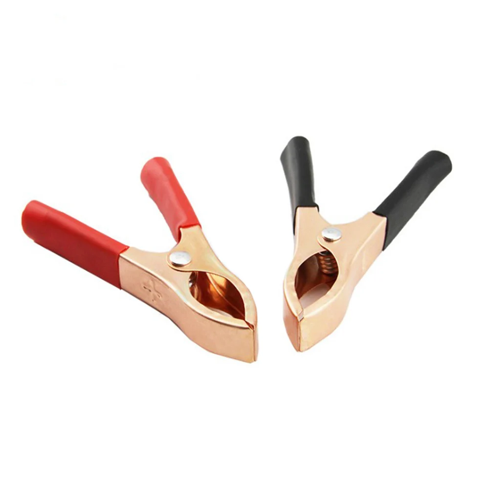 

10 Pcs 30A Car Battery Clip Polishing Electroplating Copper Cables Alligator Clip