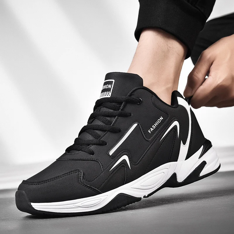 Man Sneaker Hot For Men Brand Outdoor High Top Shoes leather Warm Winter Walk Casual Shoes Male Shoes Trend Zapatos Hombre 39 48