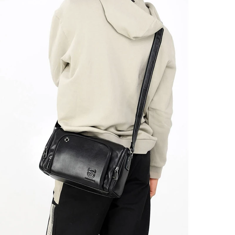 

FGGS-BULLCAPTAIN Men's Shoulder Messenger Bag Sports Fitness Messenger Bag Large Capacity Handbag Business Briefcase