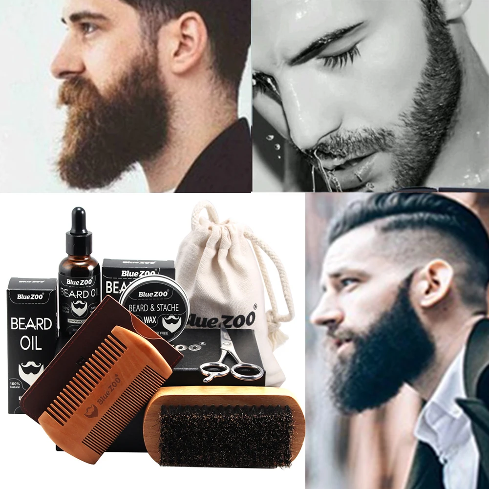 Профессиональная расческа для мужчин использовать ножницы масло усов отделка