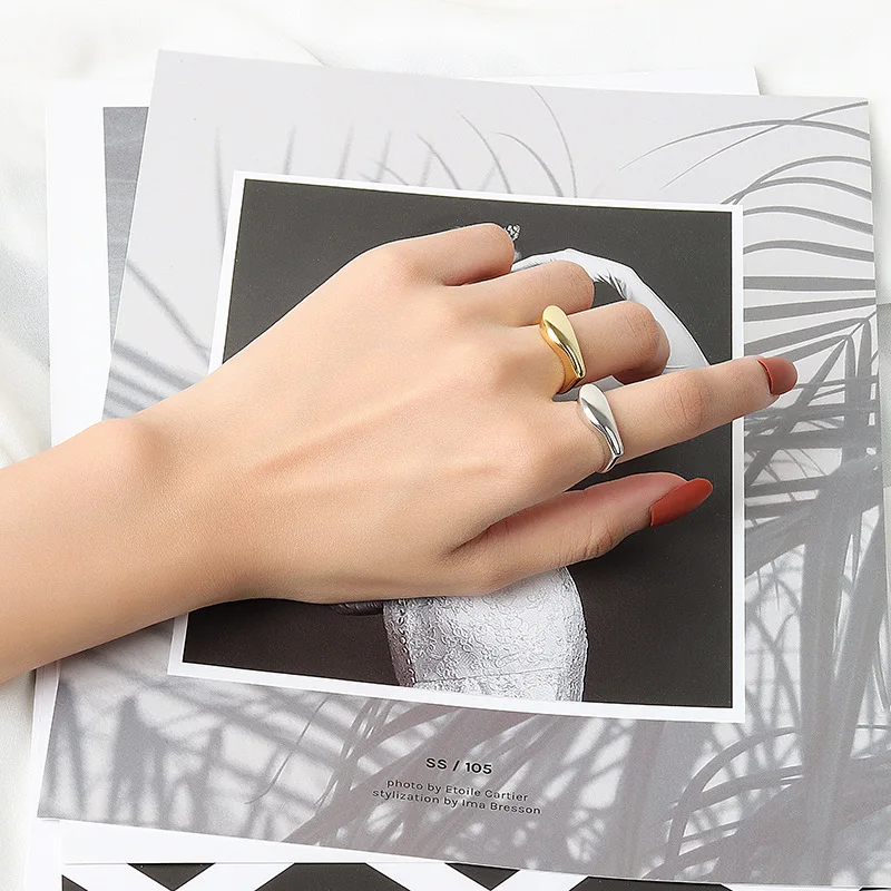 Ливи серебро Цвет разъединяющееся кольцо классические простые геометрические Arc