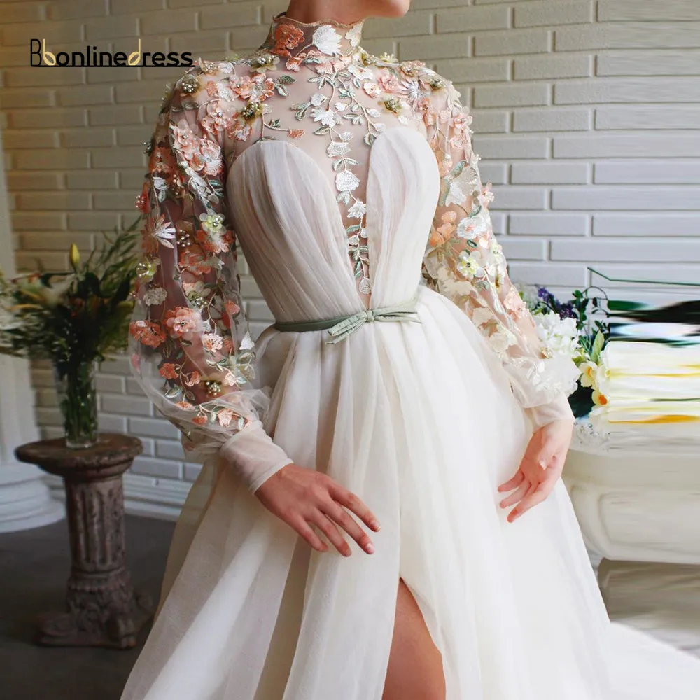 Bbonlinedress элегантное вечернее платье с узором кружевными аппликациями высоким