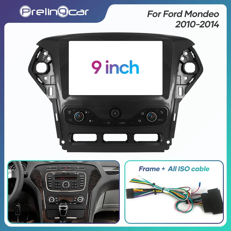 1Din 2Din Автомобильная DVD-навигация Радио Fascia рамка для Ford Mondeo 2010-2014 стерео приемник