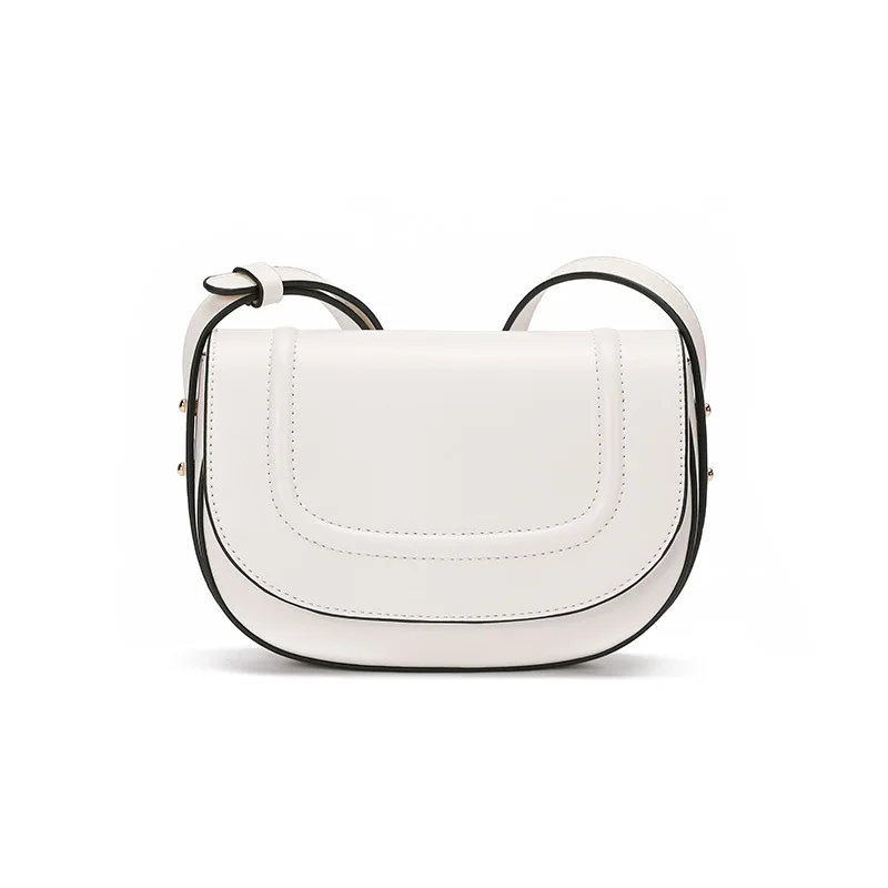 

Small Bags For Women Ins Popular PU Leather Small Saddle Bag Ladies Half-Round Fashion Shoulder Purse Female Adjustable Handbag