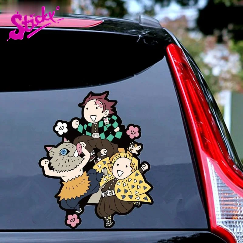 

STICKY Demon Slayer Cute Funny Anime Car Sticker Decal Waterproof Motorcycle Off-road Laptop Window Wall Trunk Guitar Vinyl